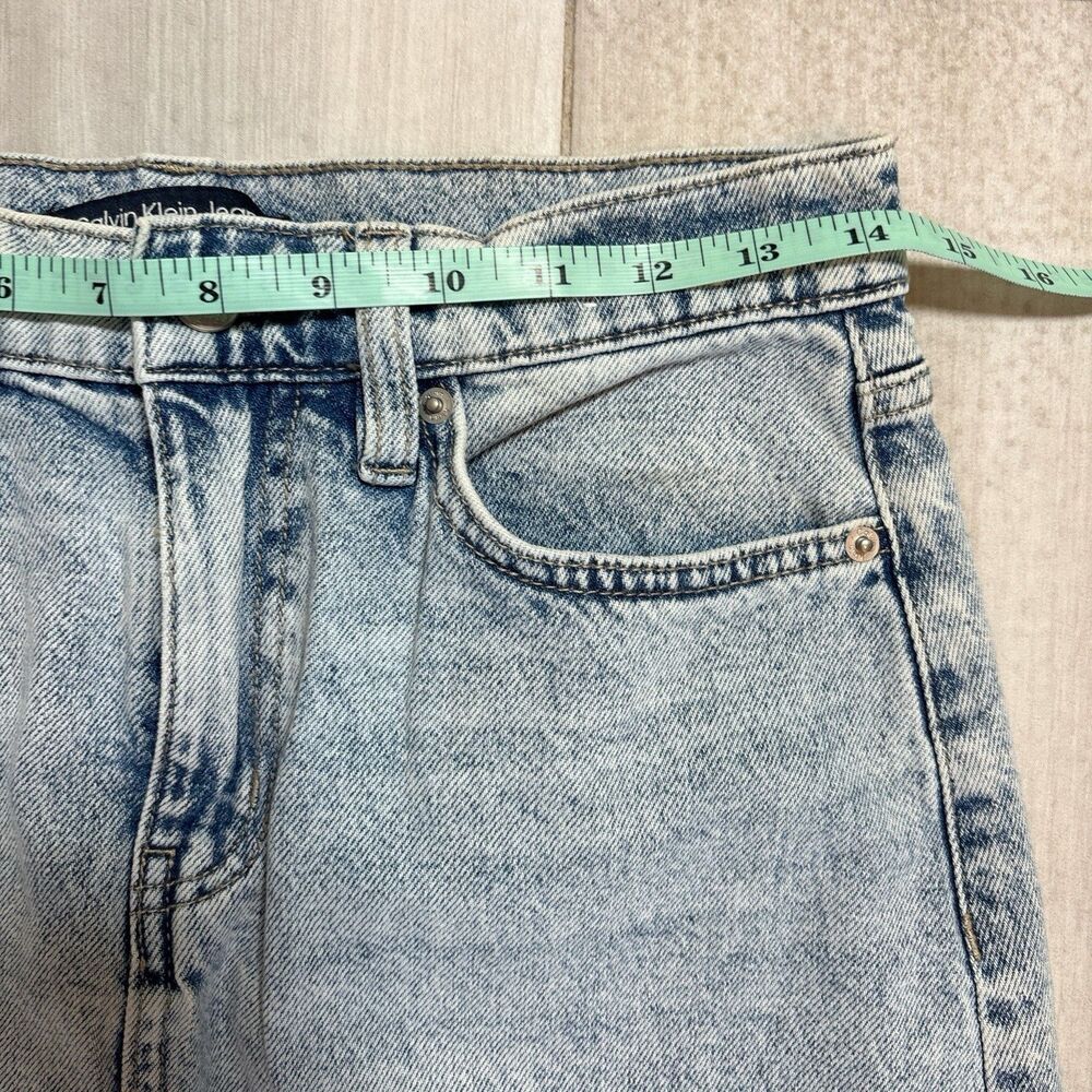 Calvin Klein Jeans Cargo Denim Skirt Womens 28 Blue High Rise Grunge - Picture 6 of 7